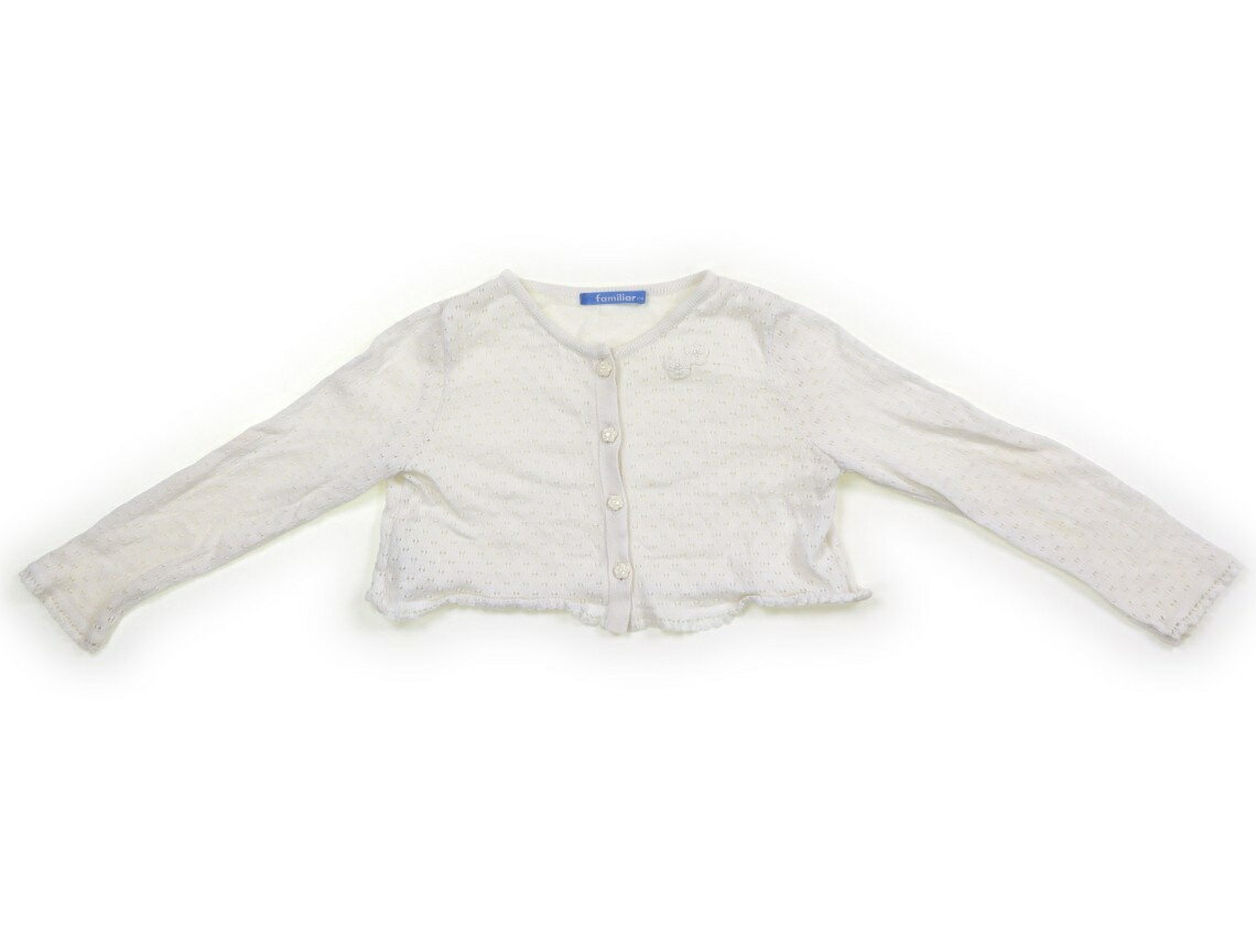 ファミリア familiar カーディガン 100 女の子 白 子供服 ベビー服 キッズ アウトレット ユーズド 【中古】キッズ・ベビー・マタニティ