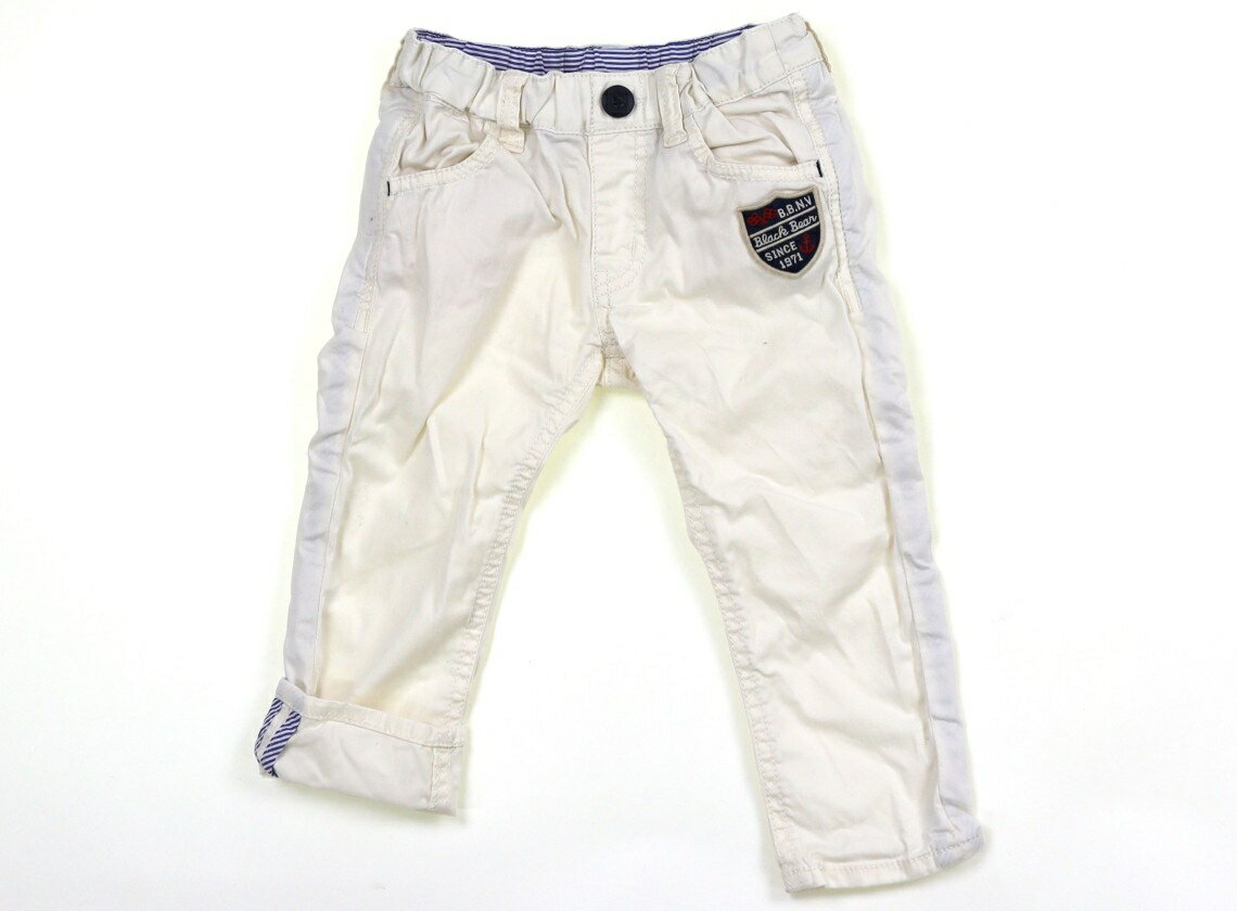 ミキハウス miki HOUSE パンツ 100 男の子 オフ白、紺 子供服 ベビー服 キッズ アウトレット ユーズド ..