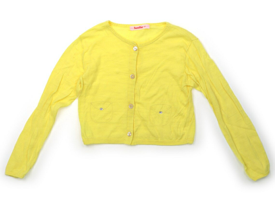 ファミリア familiar カーディガン 120 女の子 黄色 子供服 ベビー服 キッズ アウトレット ユーズド 【中古】キッズ・ベビー・マタニティ