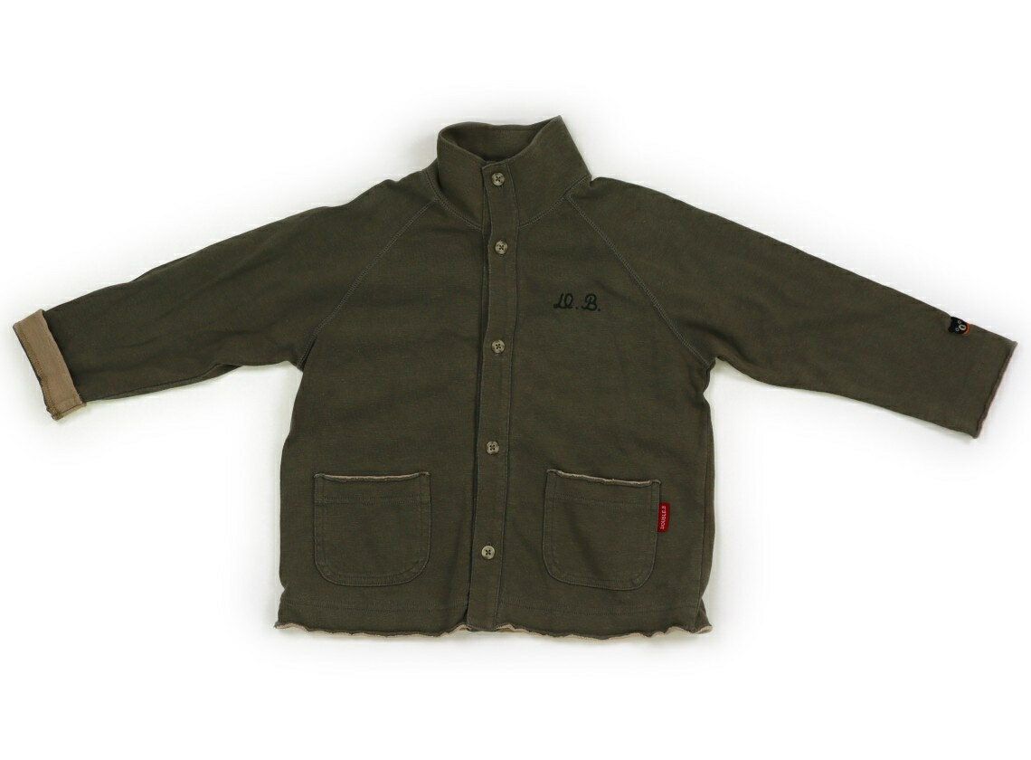 ミキハウス miki HOUSE カーディガン 100 男の子 カーキ 子供服 ベビー服 キッズ アウトレット ユーズド 【中古】キッズ・ベビー・マタニティ