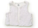 プチバトー PETIT BATEAU ベビーベスト 60 女の子 ペールピンク、白 子供服 ベビー服 キッズ アウトレット ユーズド 【中古】キッズ・ベビー・マ...