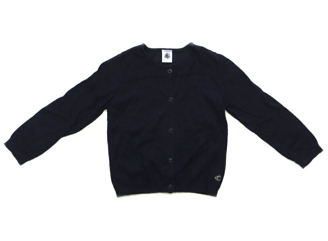 プチバトー PETIT BATEAU カーディガン 100 女の子 ネイビー 子供服 ベビー服 キッズ アウトレット ユーズド 【中古】キッズ・ベビー・マタニティ
