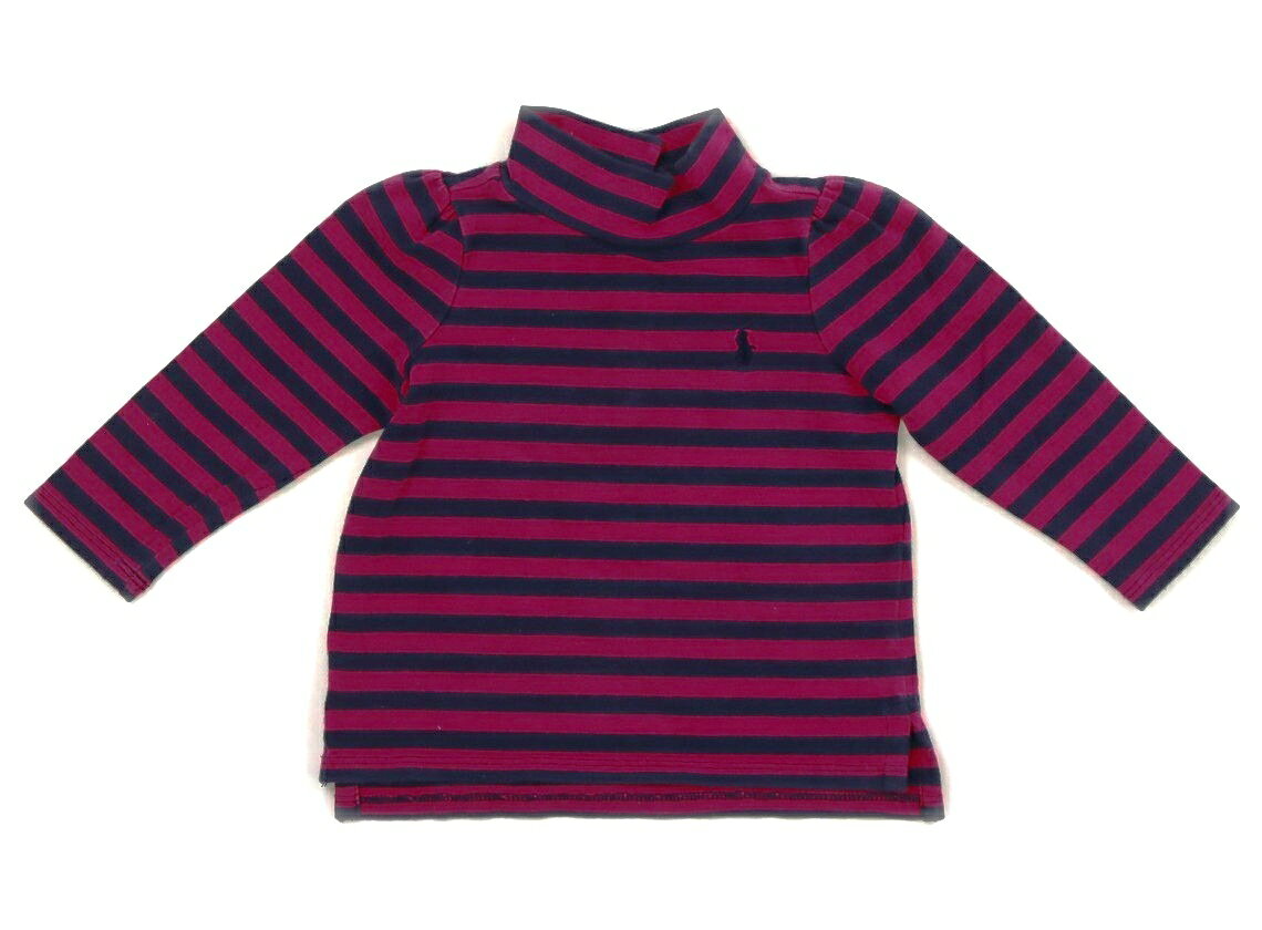 ラルフローレン Ralph Lauren Tシャツ・カットソー 70 女の子 濃ピンク・紺・ボーダー 子供服 ベビー服 キッズ アウトレット ユーズド 【中古】キッズ・ベビー・マタニティ