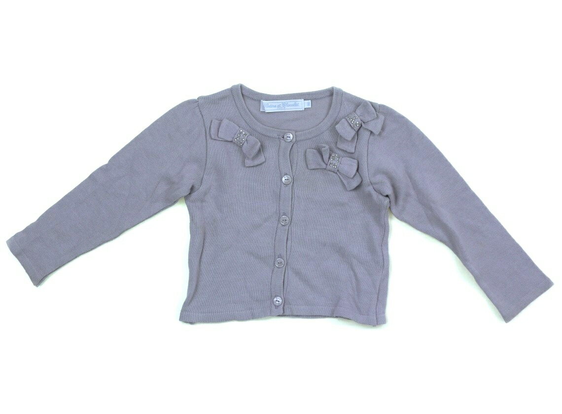 タルティーヌエショコラ Tartine et Chocolat カーディガン 90 女の子 スモーキーパープル 子供服 ベビ..