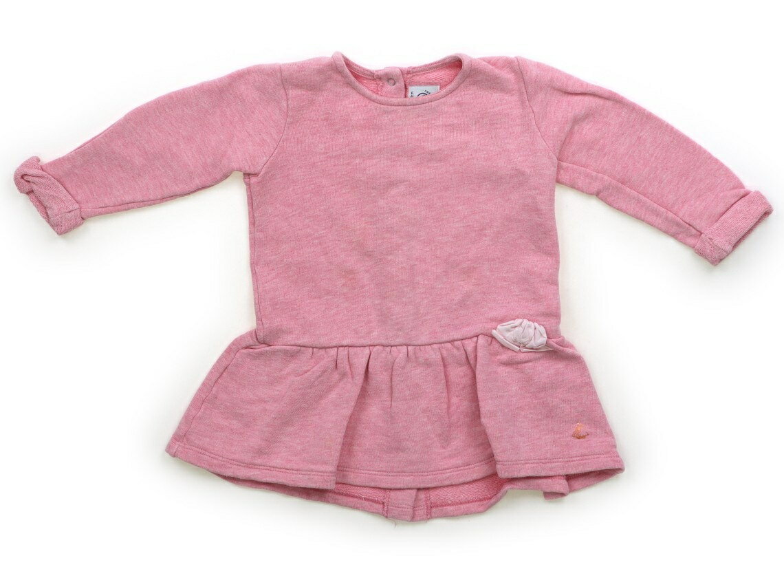 プチバトー PETIT BATEAU ワンピース 80 女の子 ピンク 子供服 ベビー服 キッズ アウトレット ユーズド 【中古】キッズ・ベビー・マタニティ