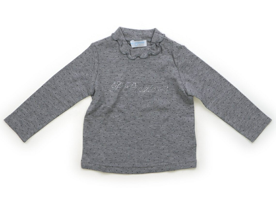 ポンポネット pom ponette Tシャツ・カットソー 80 女の子 グレー 子供服 ベビー服 キッズ アウトレッ..