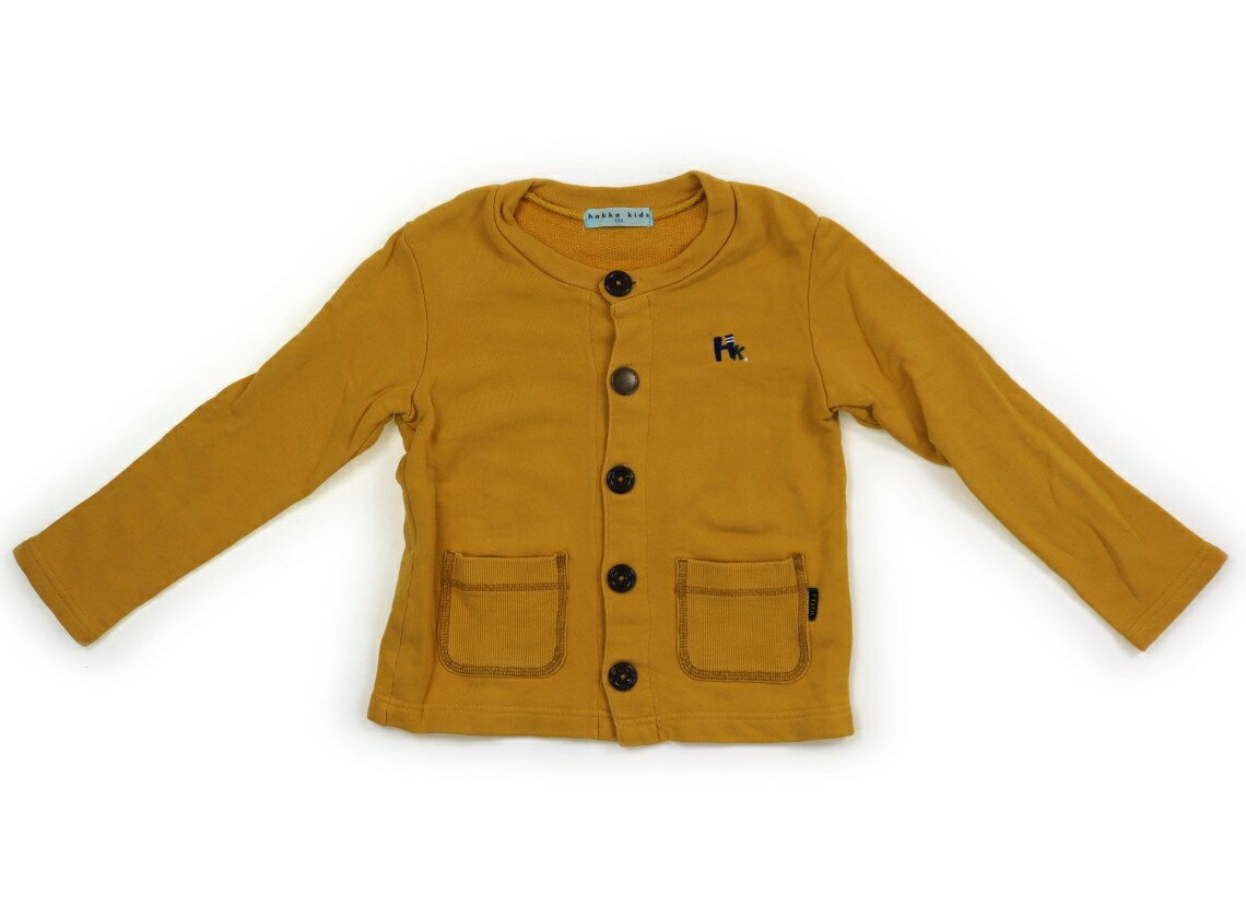 ハッカ HAKKA カーディガン 120 男の子 マスタード 子供服 ベビー服 キッズ アウトレット ユーズド 【中古】キッズ・ベビー・マタニティ