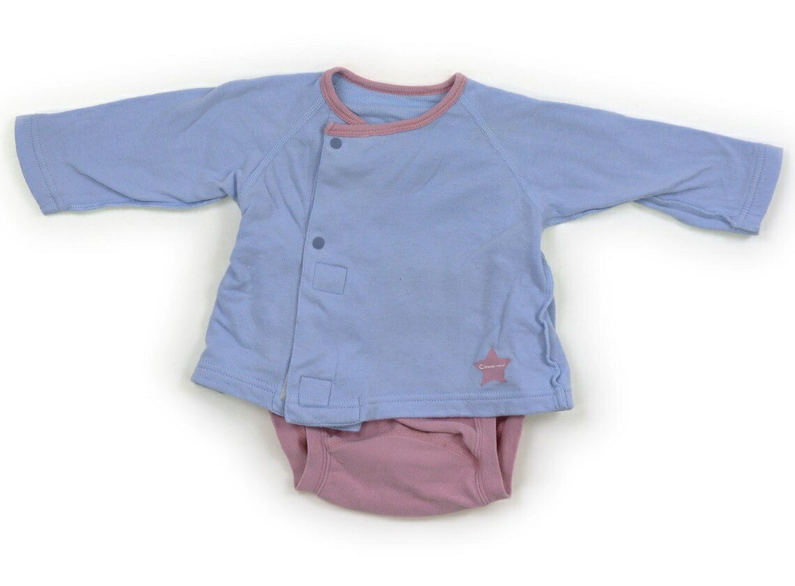 コンビミニ Combimini ロンパース 60 女の子 ピンク、水色 子供服 ベビー服 キッズ アウトレット ユーズド 【中古】キッズ・ベビー・マタニティ