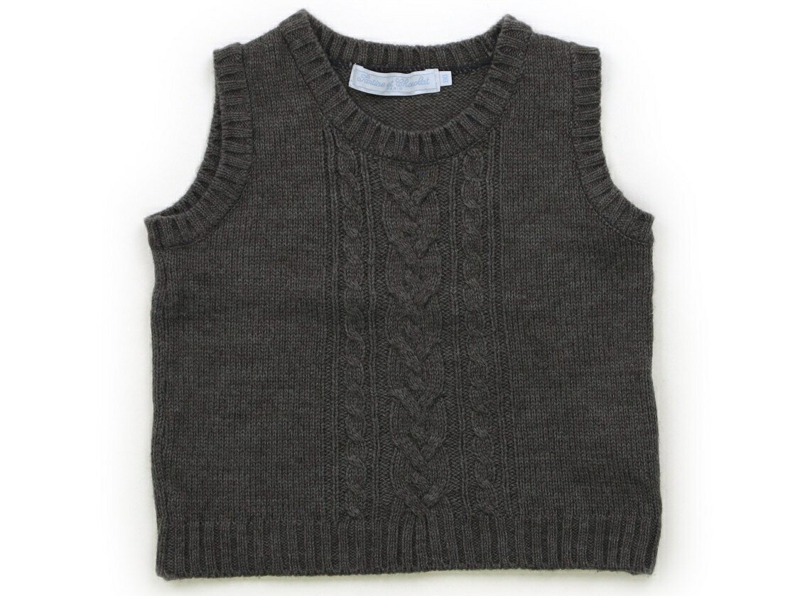 タルティーヌエショコラ Tartine et Chocolat ベスト 90 男の子 モカブラウン 子供服 ベビー服 キッズ アウトレット ユーズド 【中古】キッズ・ベビー・マタニティ