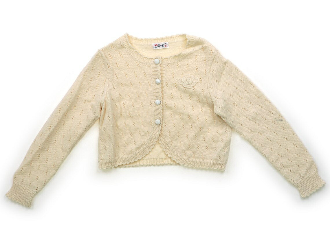 サヱグサ SAYEGUSA カーディガン 120 女の子 アイボリー、花 子供服 ベビー服 キッズ アウトレット ユーズド 【中古】キッズ・ベビー・マタニティ