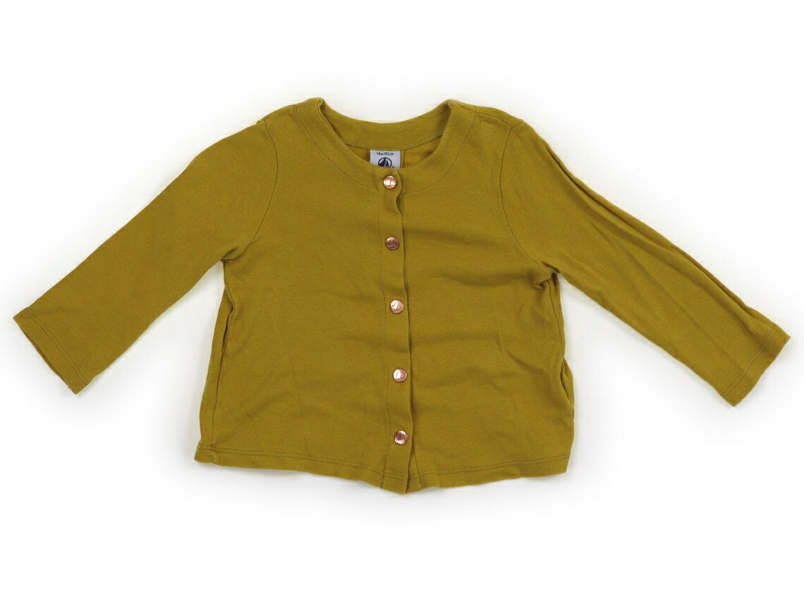 プチバトー PETIT BATEAU カーディガン 80 女の子 マスタードイエロー 子供服 ベビー服 キッズ アウトレット ユーズド 【中古】キッズ・ベビー・マタニティ
