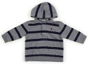 ポロラルフローレン POLO RALPH LAUREN パーカー 90 男の子 グレー・ブルーボーダー 子供服 ベビー服 キッズ アウトレット ユーズド 【中古】キッズ・ベビー・マタニティ