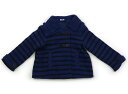 プチバトー PETIT BATEAU コート・ジャンパー 80 女の子 ブルー・ネイビーボーダー 子供服 ベビー服 キッズ アウトレット ユーズド 【中古】キッ...