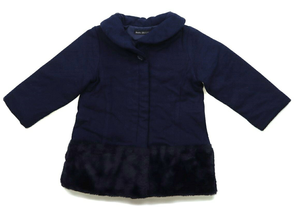 べべ BeBe コート・ジャンパー 100 女の子 ネイビー・ファー 子供服 ベビー服 キッズ アウトレット ユーズド 【中古】キッズ・ベビー・マタニティ