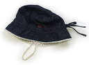 ミキハウス miki HOUSE 帽子 Hat/Cap 女の子 インディゴブルー、アイボリー、花柄 子供服 ベビー服 キッズ アウトレット ユーズド 【中古】キ...