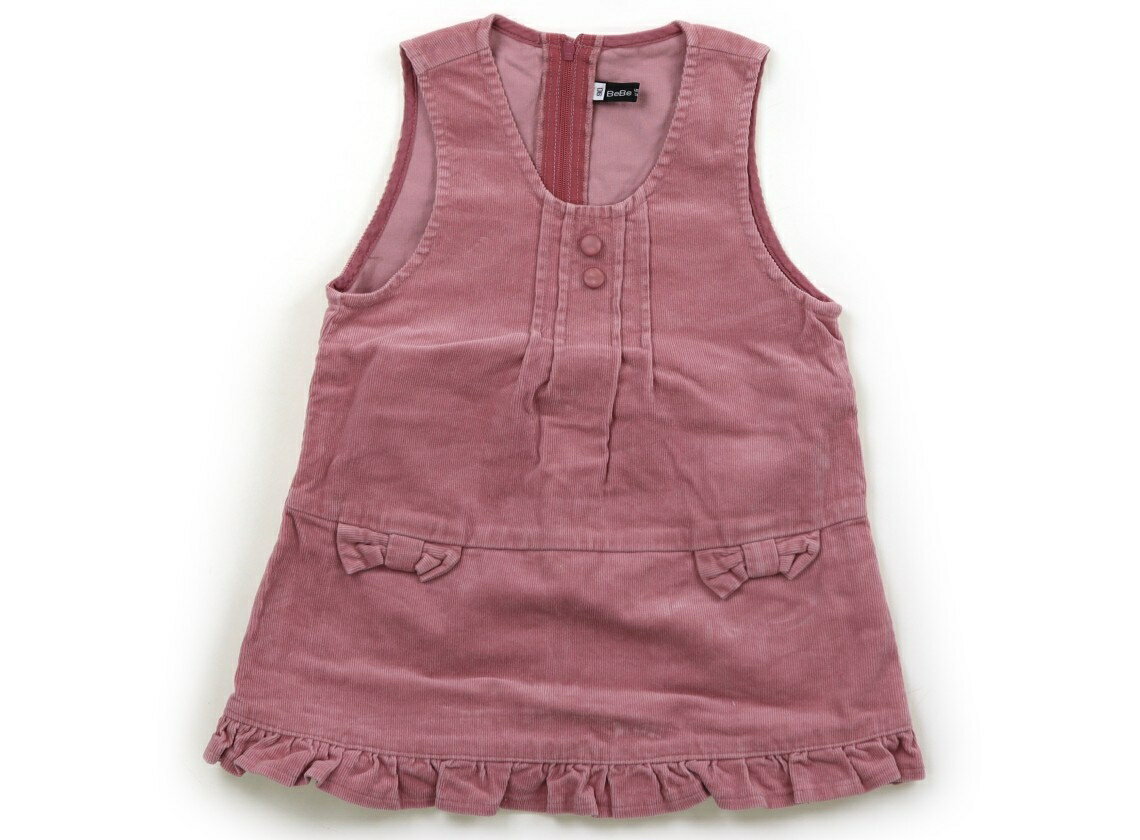 べべ BeBe ジャンパースカート 90 女の子 くすみピンク 子供服 ベビー服 キッズ アウトレット ユーズド 【中古】キッズ・ベビー・マタニティ