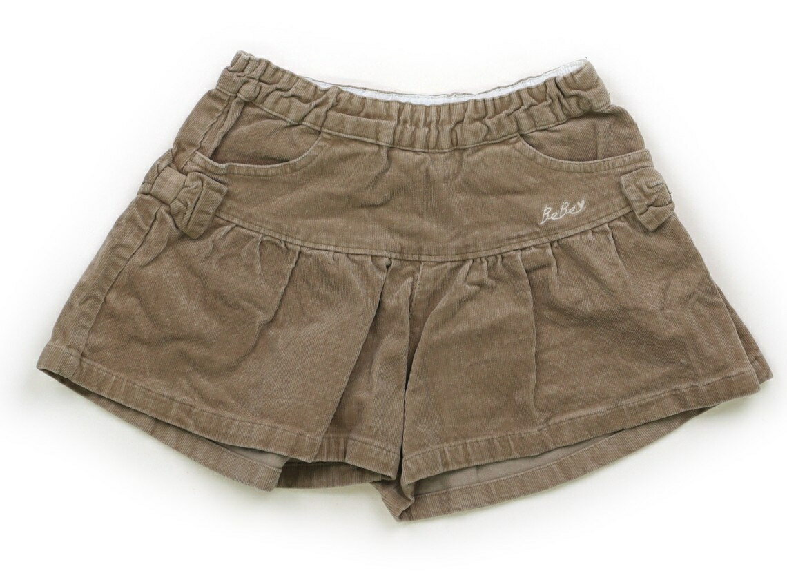 べべ BeBe キュロット 100 女の子 ベージュ・リボン 子供服 ベビー服 キッズ アウトレット ユーズド 【..