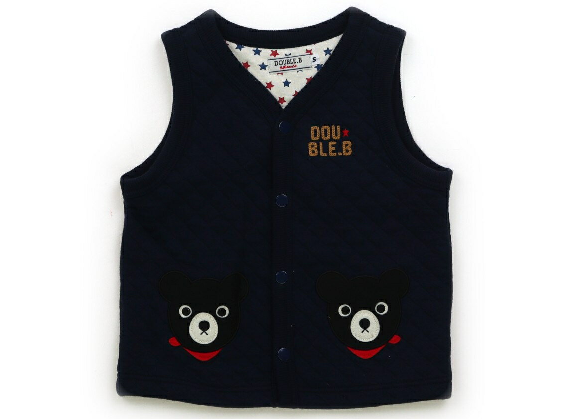 ダブルB Double B ベビーベスト 70 男の子 紺 子供服 ベビー服 キッズ アウトレット ユーズド 【中古】..