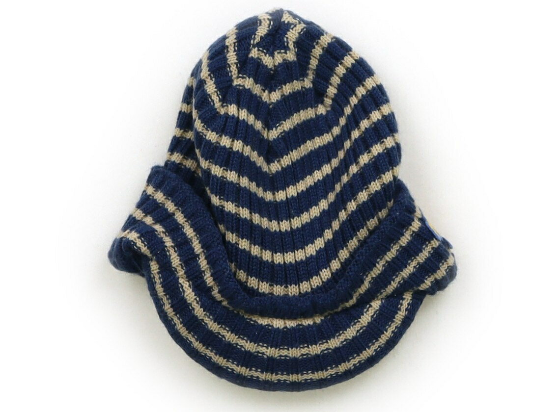 ミキハウス miki HOUSE 帽子 Hat/Cap 男の子 ブルー、アイボリーボーダー 子供服 ベビー服 キッズ アウ..