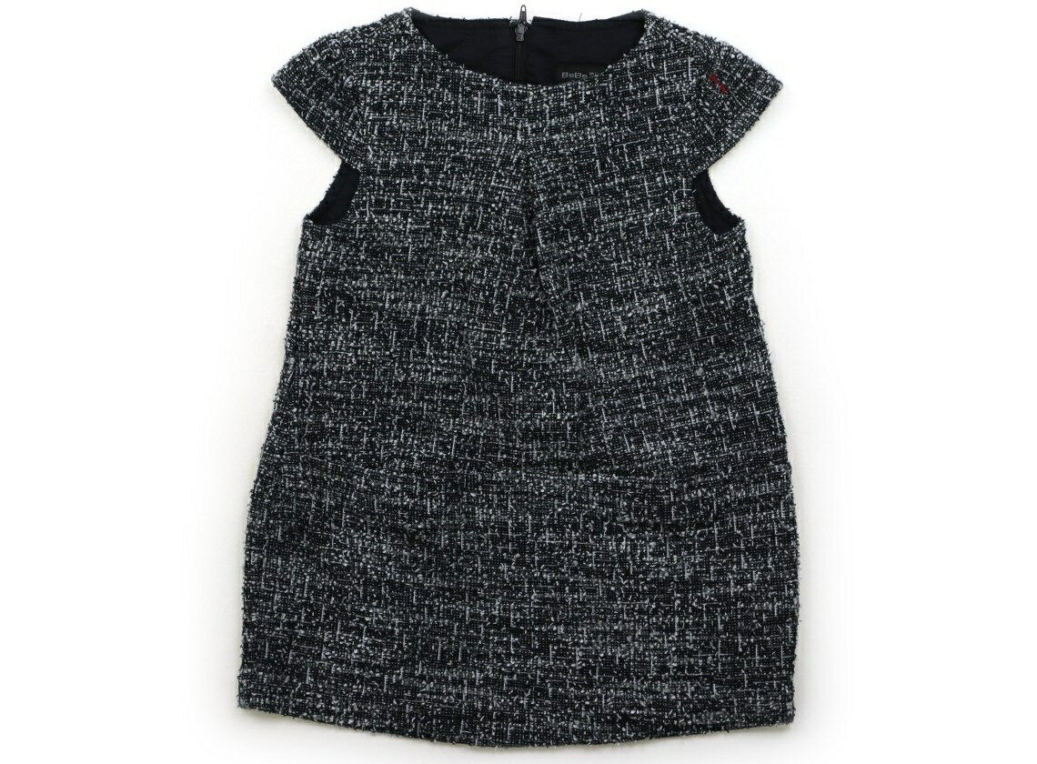 べべ BeBe ジャンパースカート 90 女の子 黒、白 子供服 ベビー服 キッズ アウトレット ユーズド 【中古】キッズ・ベビー・マタニティ