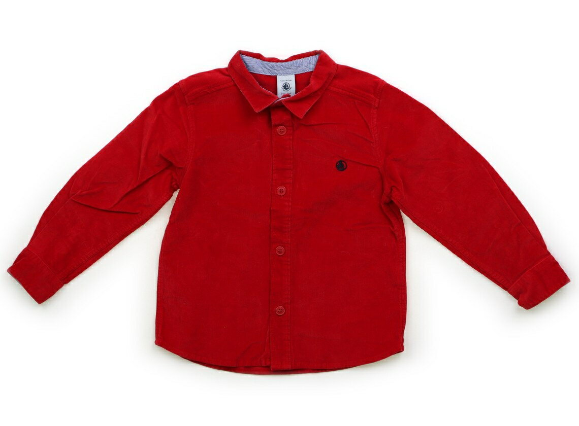 プチバトー PETIT BATEAU シャツ・ブラウス 100 男の子 レッド 子供服 ベビー服 キッズ アウトレット ユーズド 【中古】キッズ・ベビー・マタニティ