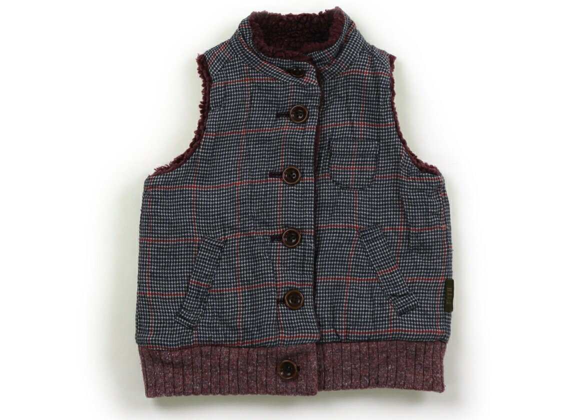 フィス FITH ベスト 90 女の子 レーズン、ネイビー 子供服 ベビー服 キッズ アウトレット ユーズド 【中古】キッズ・ベビー・マタニティ