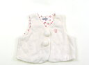 ミキハウス miki HOUSE ベビーベスト 70 女の子 ホワイト 子供服 ベビー服 キッズ アウトレット ユーズド 【中古】キッズ・ベビー・マタニティ