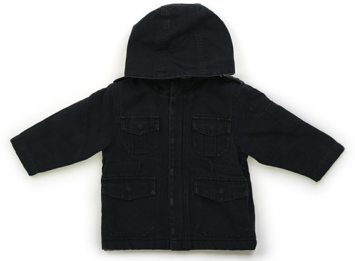 プチバトー PETIT BATEAU コート・ジャンパー 80 男の子 ブラック 子供服 ベビー服 キッズ アウトレット ユーズド 【中古】キッズ・ベビー・マタ...
