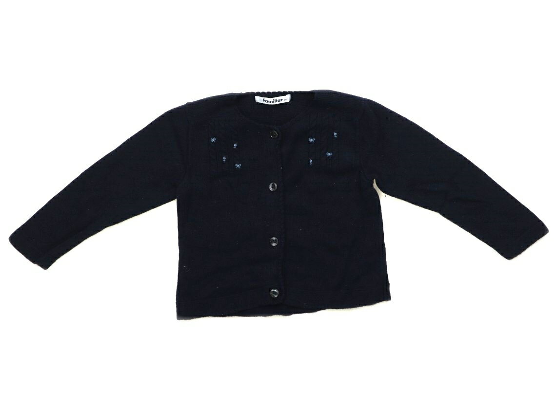 ファミリア familiar カーディガン 90 女の子 ネイビー 子供服 ベビー服 キッズ アウトレット ユーズド 【中古】キッズ・ベビー・マタニティ