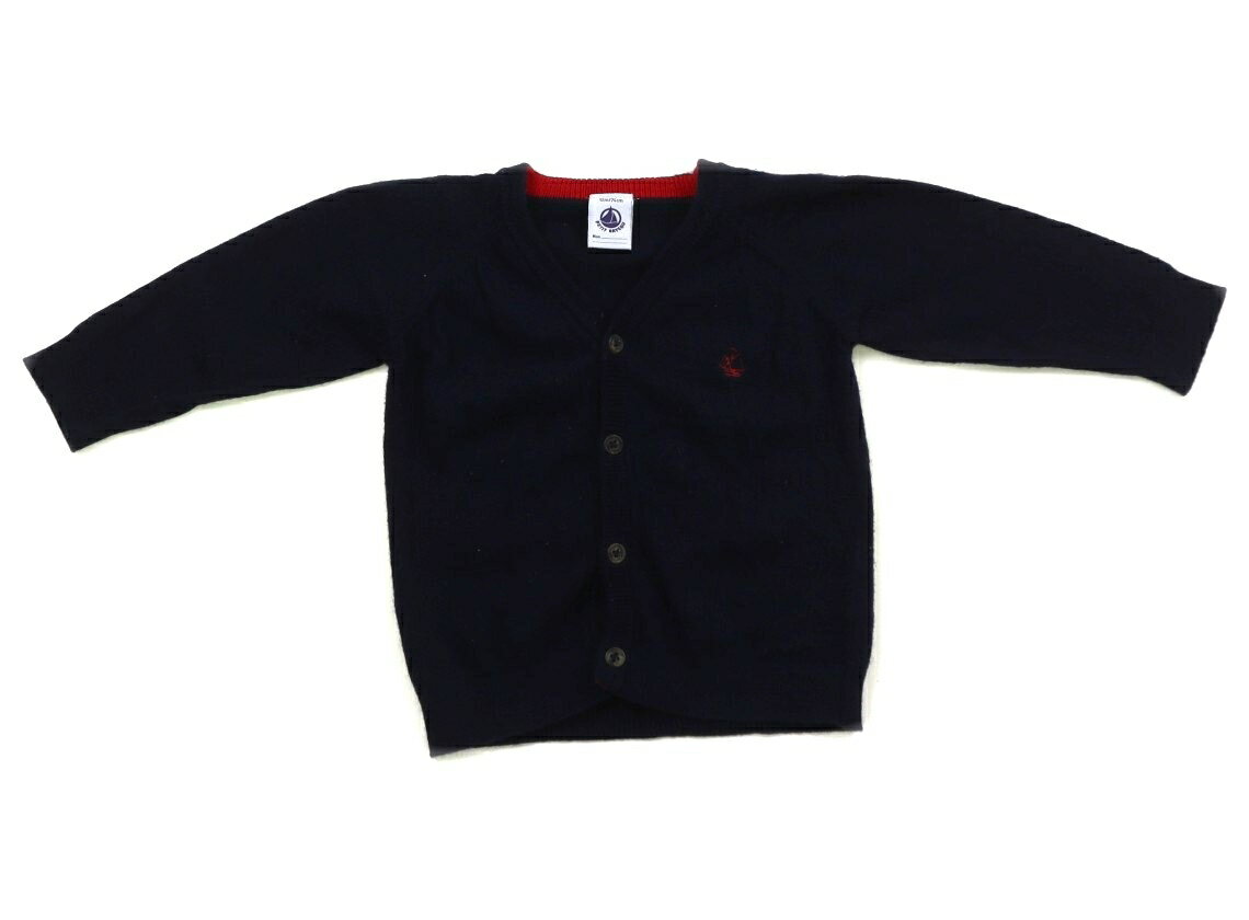 プチバトー PETIT BATEAU カーディガン 70 男の子 ネイビー 子供服 ベビー服 キッズ アウトレット ユーズド 【中古】キッズ・ベビー・マタニティ