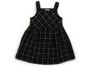べべ BeBe ジャンパースカート 110 女の子 黒、ピンク、チェック 子供服 ベビー服 キッズ アウトレット ユーズド 【中古】キッズ・ベビー・マタニティ