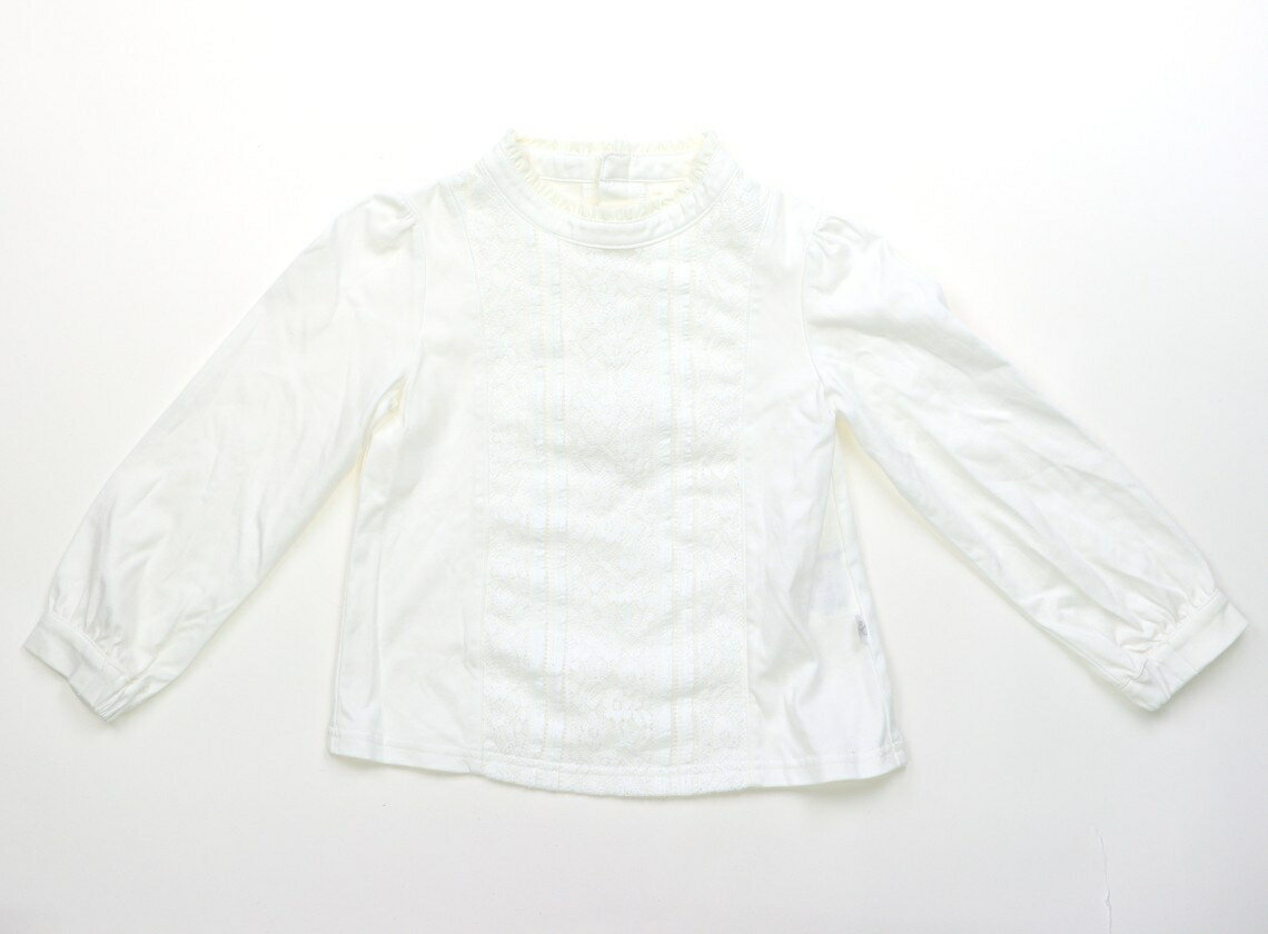 組曲 Kumikyoku トレーナー・プルオーバー 110 女の子 白、レース 子供服 ベビー服 キッズ アウトレット ユーズド 【中古】キッズ・ベビー・マタニティ