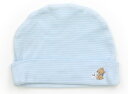 ファミリア familiar 帽子 Hat/Cap 男の子 水色白ボーダー、クマ 子供服 ベビー服 キッズ アウトレット ユーズド 【中古】キッズ・ベビー・マタ...