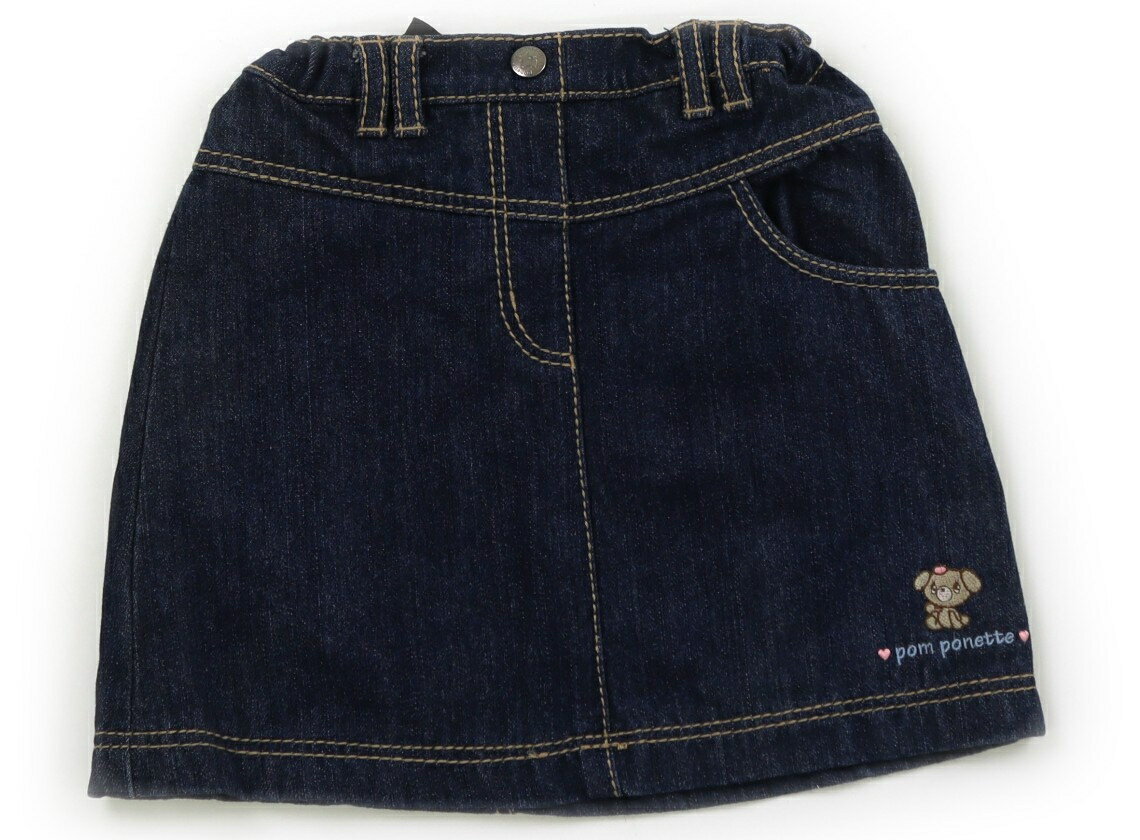 ポンポネット pom ponette スカート 110 女の子 ネイビー・デニム 子供服 ベビー服 キッズ アウトレット ユーズド 【中古】キッズ・ベビー・マタニティ