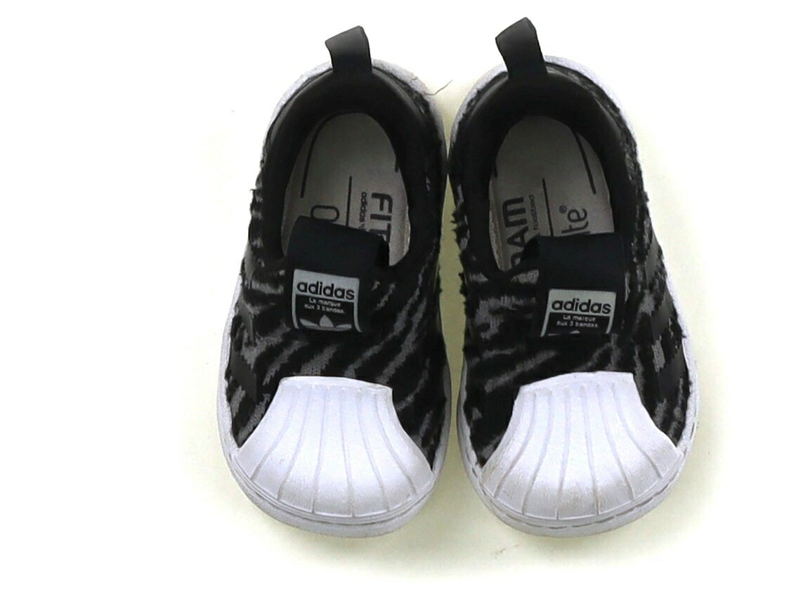 アディダス Adidas スニーカー 靴ベビー12cm以下 男の子 ブラック・グレー 子供服 ベビー服 キッズ アウトレット ユーズド 【中古】キッズ・ベビー・マタニティ