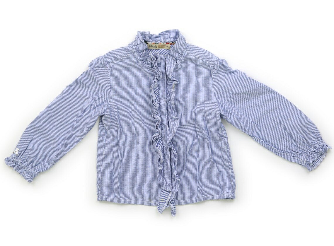 ファミリア familiar シャツ・ブラウス 110 女の子 ブルーストライプ 子供服 ベビー服 キッズ アウトレット ユーズド 【中古】キッズ・ベビー・マタニティ