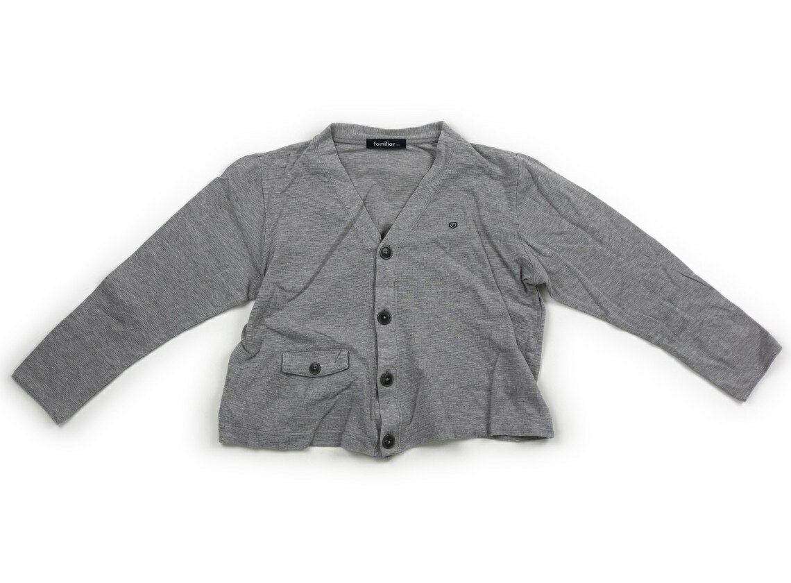 ファミリア familiar カーディガン 130 男の子 グレー 子供服 ベビー服 キッズ アウトレット ユーズド 【中古】キッズ・ベビー・マタニティ