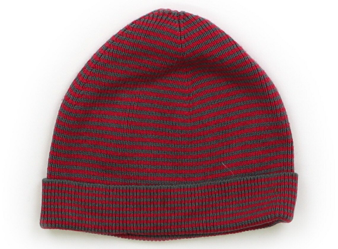 プチバトー PETIT BATEAU 帽子 Hat/Cap 女の子 ストロベリーレッド グレー ボーダー 子供服 ベビー服 キッズ アウトレット ユーズド 【中古】キッズ・ベビー・マタニティ