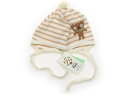 ハッカ HAKKA 帽子 Hat/Cap 女の子 アイボリー、ベージュボーダー、クマ 子供服 ベビー服 キッズ アウトレット ユーズド 【中古】キッズ・ベビー・...