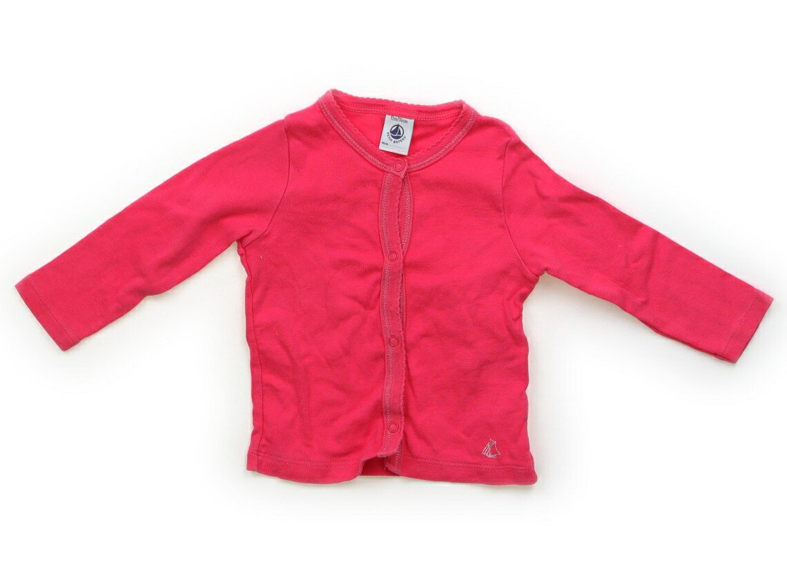 プチバトー PETIT BATEAU カーディガン 70 女の子 フューシャピンク 子供服 ベビー服 キッズ アウトレット ユーズド 【中古】キッズ・ベビー・マタニティ