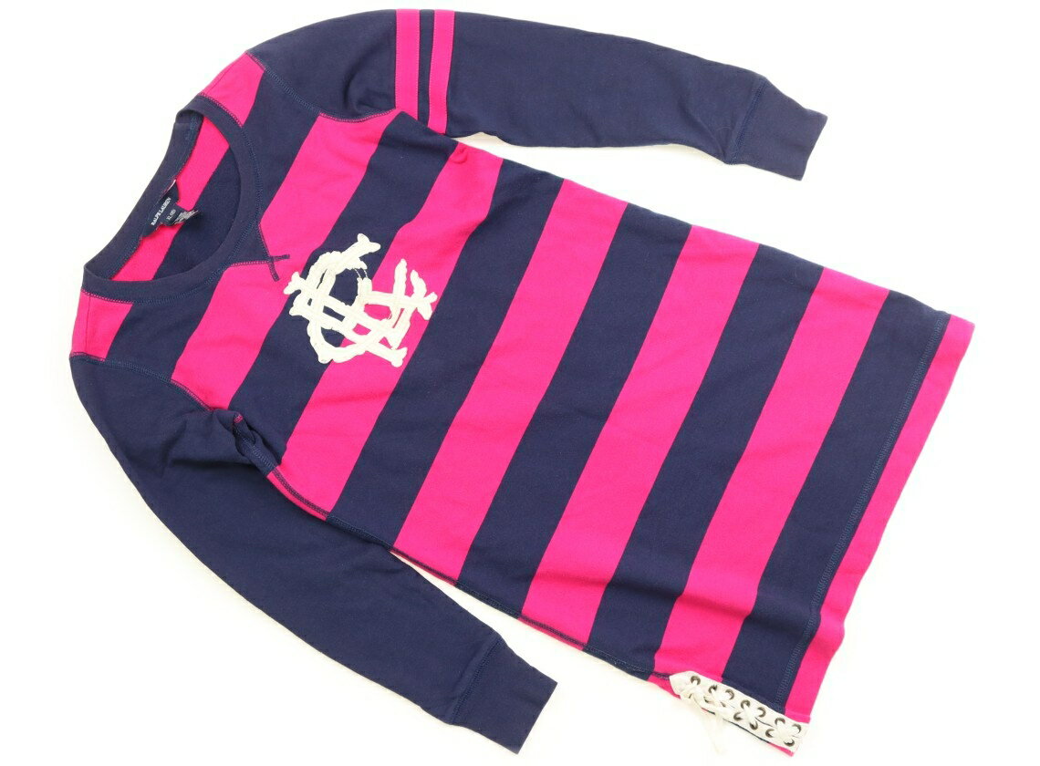 ラルフローレン Ralph Lauren ワンピース 150 女の子 紺、ショッキングピンク、ボーダー 子供服 ベビー服 キッズ アウトレット ユーズド 【中古】キッズ・ベビー・マタニティ
