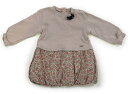 プティマイン petit main チュニック 90 女の子 ライトベージュ、ピンク花柄 子供服 ベビー服 キッズ アウトレット ユーズド 【中古】キッズ・ベビー・マタニティ(4)