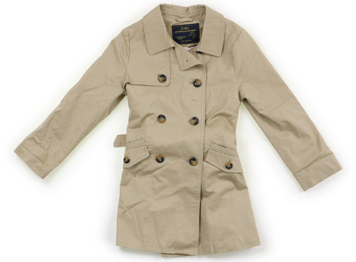 ザラ ZARA コート・ジャンパー 120 女の子 ベージュ 子供服 ベビー服 キッズ アウトレット ユーズド 【..