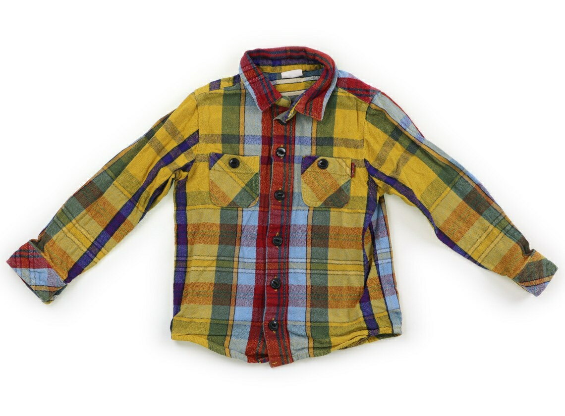 ブリーズ BREEZE シャツ・ブラウス 120 男の子 レッド・イエロー・ブルー系チェック 子供服 ベビー服 キッズ アウトレット ユーズド 【中古】キッズ・ベビー・マタニティ