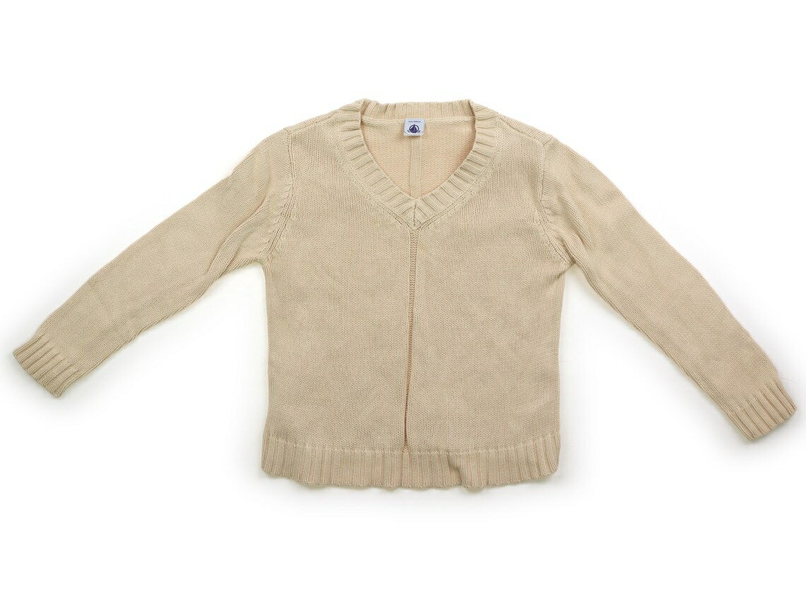 プチバトー PETIT BATEAU ニット・セーター 100 女の子 ベージュ 子供服 ベビー服 キッズ アウトレット ユーズド 【中古】キッズ・ベビー・マタニティ