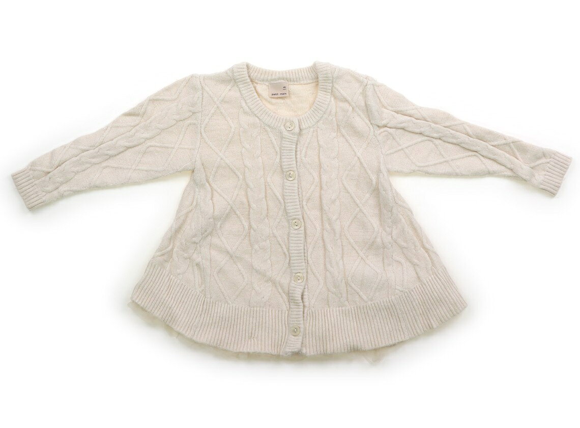 プティマイン petit main カーディガン 80 女の子 オフホワイト 子供服 ベビー服 キッズ アウトレット ユーズド 【中古】キッズ・ベビー・マタニティ