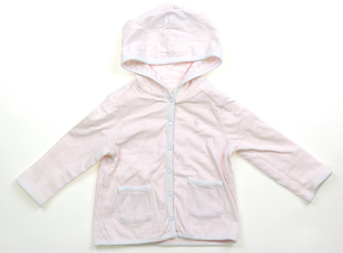 ラルフローレン Ralph Lauren パーカー 80 女の子 ピンク、ボーダー 子供服 ベビー服 キッズ アウトレット ユーズド 【中古】キッズ・ベビー・マタニティ