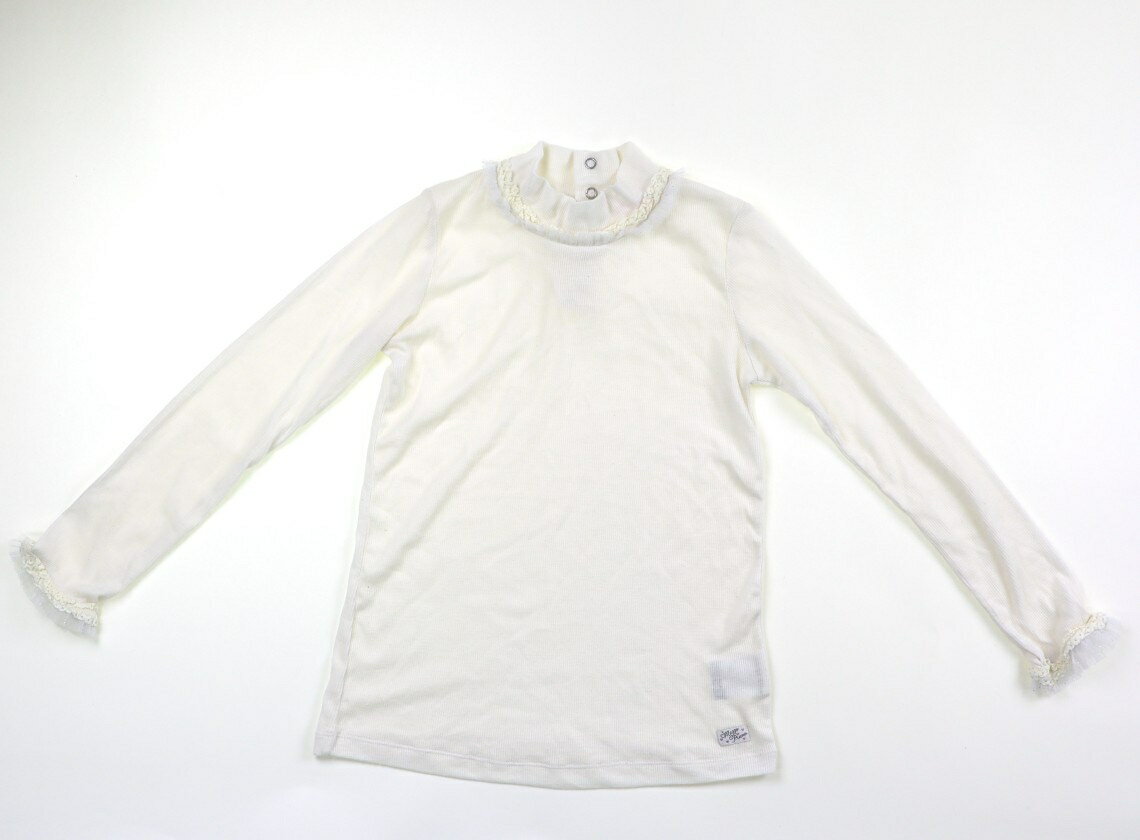 メゾピアノ mezzo piano Tシャツ・カットソー 140 女の子 ホワイト 子供服 ベビー服 キッズ アウトレット ユーズド 【中古】キッズ・ベビー・マタニティ