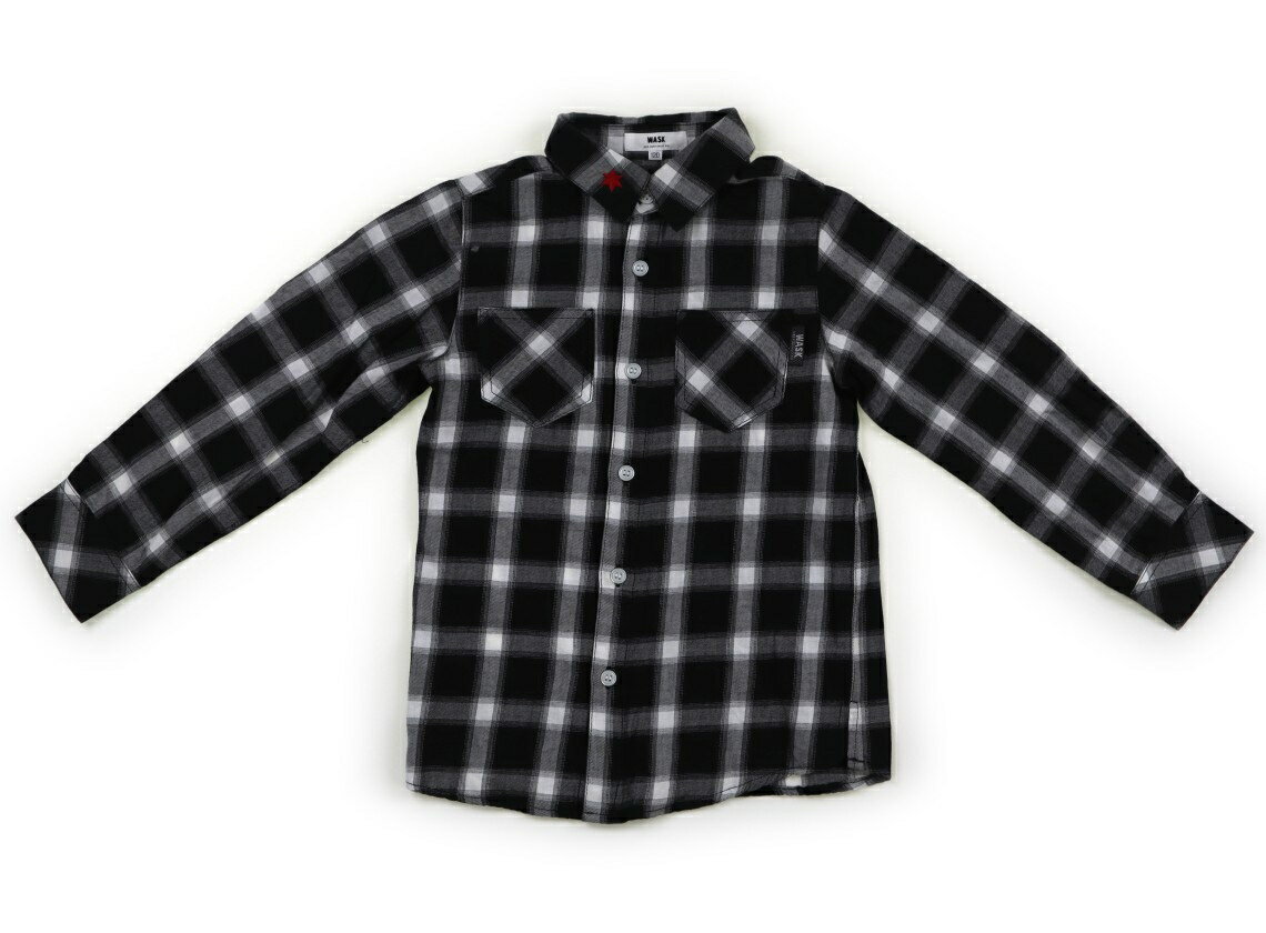 ワスク WASK シャツ・ブラウス 120 男の子 黒白チェック 子供服 ベビー服 キッズ アウトレット ユーズド 【中古】キッズ・ベビー・マタニティ