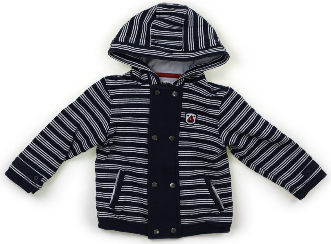 シリリュス CYRILLUS ブルゾン・Gジャン 90 男の子 ネイビー・ホワイトボーダー 子供服 ベビー服 キッズ アウトレット ユーズド 【中古】キッズ・ベ...